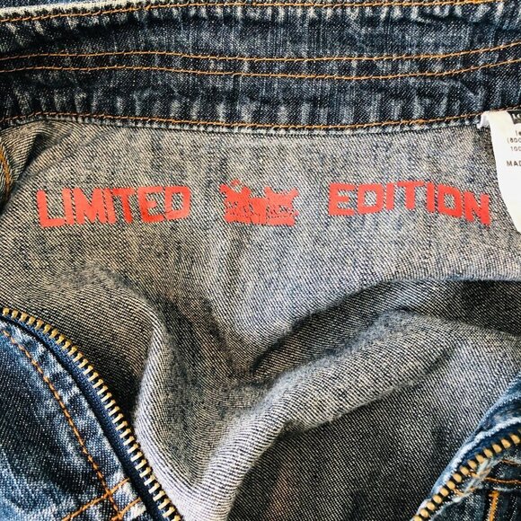 Levis Jean Jacket Limited Edition Mens Size M Moto Biker European Market ? 2005 - Picture 9 of 12
